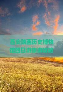 安阳去西安陕西历史博物馆四日游