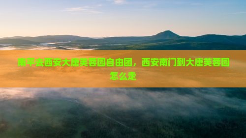 南平去西安大唐芙蓉园自由团