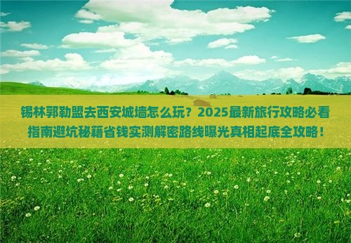 锡林郭勒盟去西安城墙旅行社
