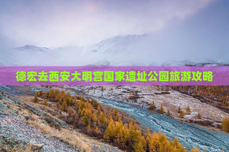 德宏去西安大明宫国家遗址公园旅游