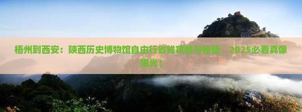 梧州到西安陕西历史博物馆自由行