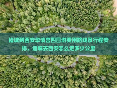 诸城到西安华清宫四日游