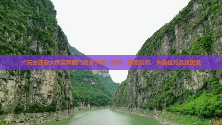 广元去西安大唐芙蓉园门票