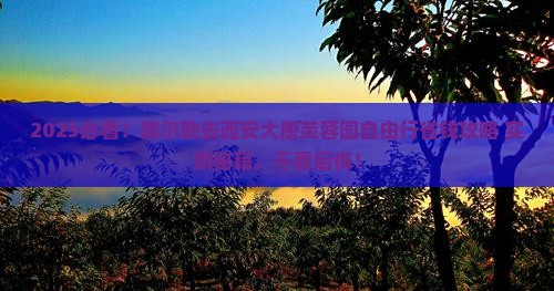 库尔勒去西安大唐芙蓉园自由行