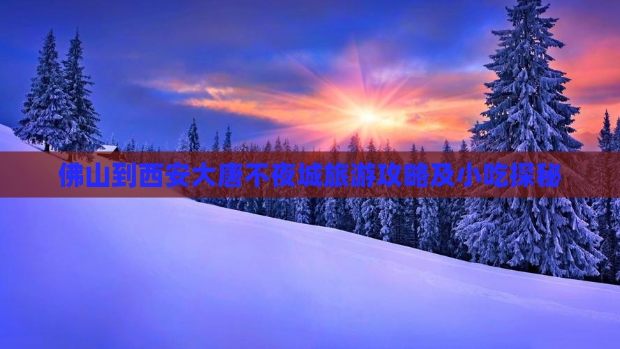 佛山到西安大唐不夜城旅游小吃