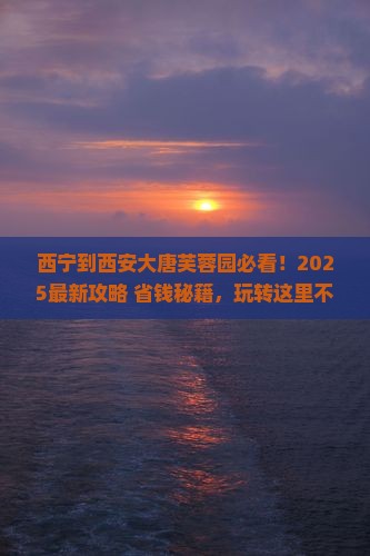 西宁到西安大唐芙蓉园哪里玩