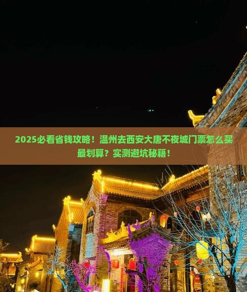 温州到西安大唐不夜城门票
