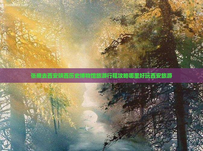 张掖去西安陕西历史博物馆旅游行程攻略哪里好玩西安旅游