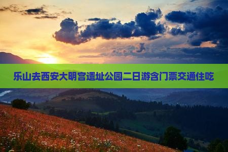乐山去西安大明宫遗址公园二日游含门票交通住吃
