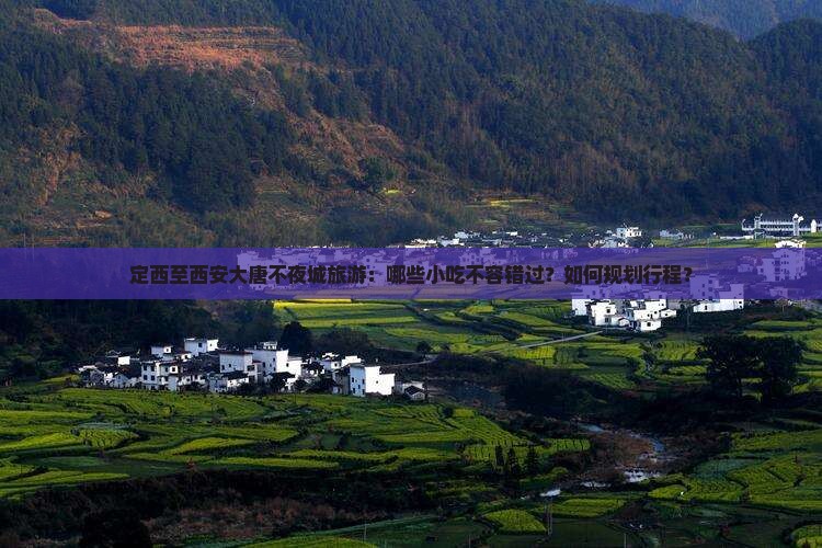 定西至西安大唐不夜城旅游：哪些小吃不容错过？如何规划行程？