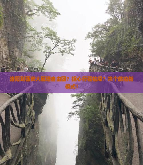 洛阳到西安大雁塔自由团？担心行程枯燥？来个旅拍新模式！