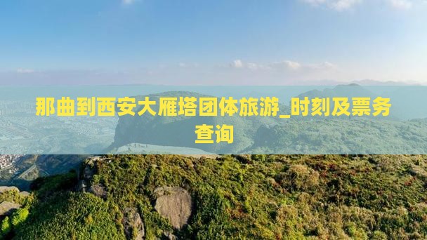 那曲到西安大雁塔团体旅游_时刻及票务查询