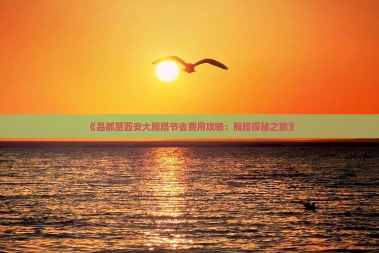 《昌都至西安大雁塔节省费用攻略：雁塔探秘之旅》