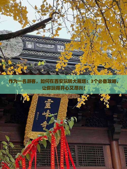 作为一名游客，如何在西安玩转大雁塔：3个必备攻略，让你玩得开心又尽兴！