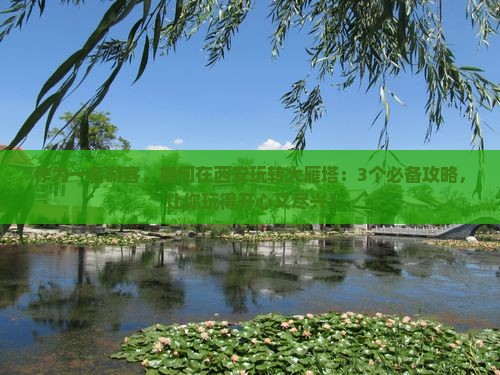 作为一名游客，如何在西安玩转大雁塔：3个必备攻略，让你玩得开心又尽兴！