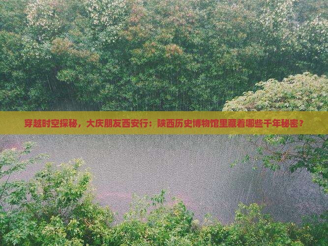 穿越时空探秘，大庆朋友西安行：陕西历史博物馆里藏着哪些千年秘密？