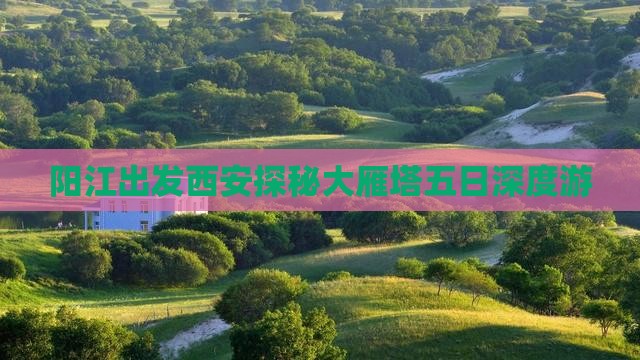 阳江出发西安探秘大雁塔五日深度游