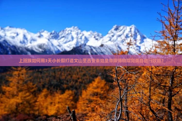 上班族如何用3天小长假打造文山至西安秦始皇帝陵博物院完美自由行攻略？