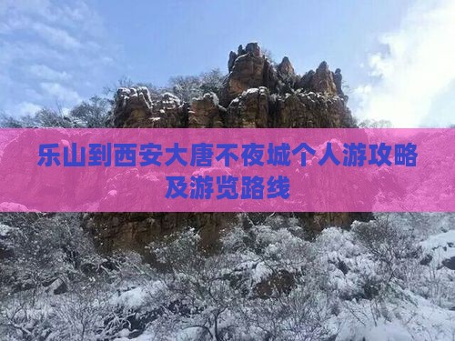 乐山到西安大唐不夜城个人游攻略及游览路线