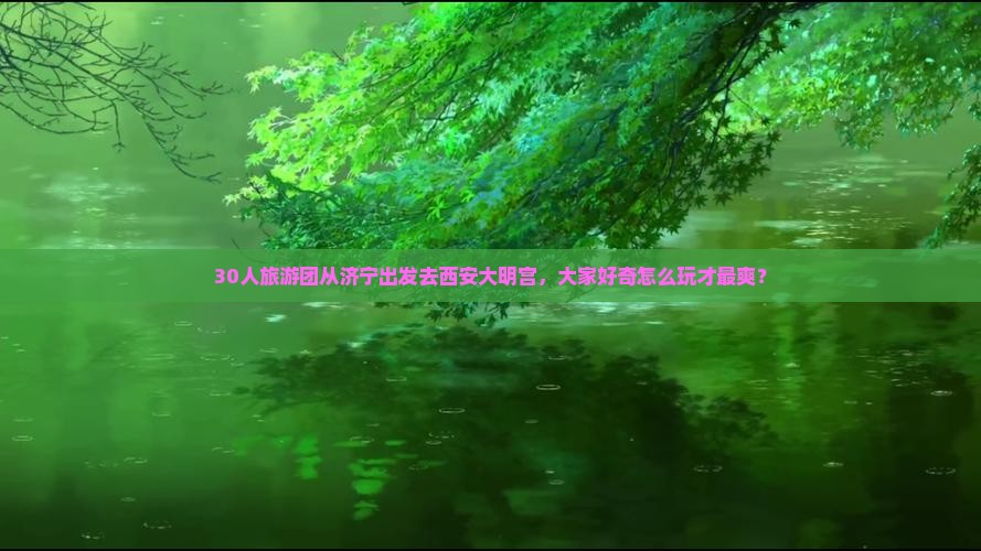 30人旅游团从济宁出发去西安大明宫，大家好奇怎么玩才最爽？