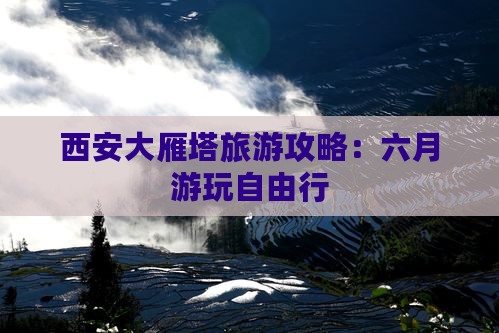 六月到西安大雁塔自由行