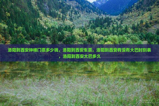洛阳到西安钟楼门票