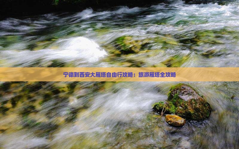 宁德到西安大雁塔自由行