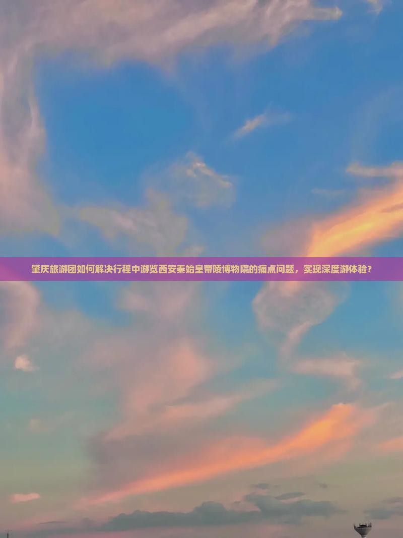 肇庆旅游团如何解决行程中游览西安秦始皇帝陵博物院的痛点问题，实现深度游体验？