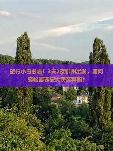 旅行小白必看！3天2夜柳州出发，如何轻松游西安大唐芙蓉园？