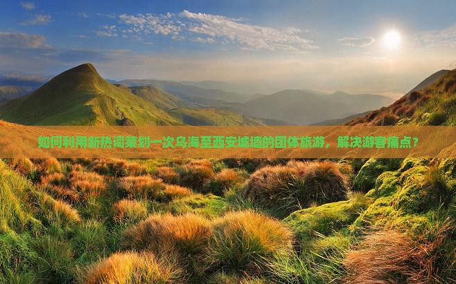 如何利用新热词策划一次乌海至西安城墙的团体旅游，解决游客痛点？