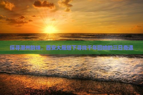 探寻潮州韵味，西安大雁塔下寻找千年回响的三日奇遇