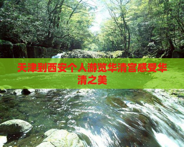 天津到西安个人游览华清宫感受华清之美