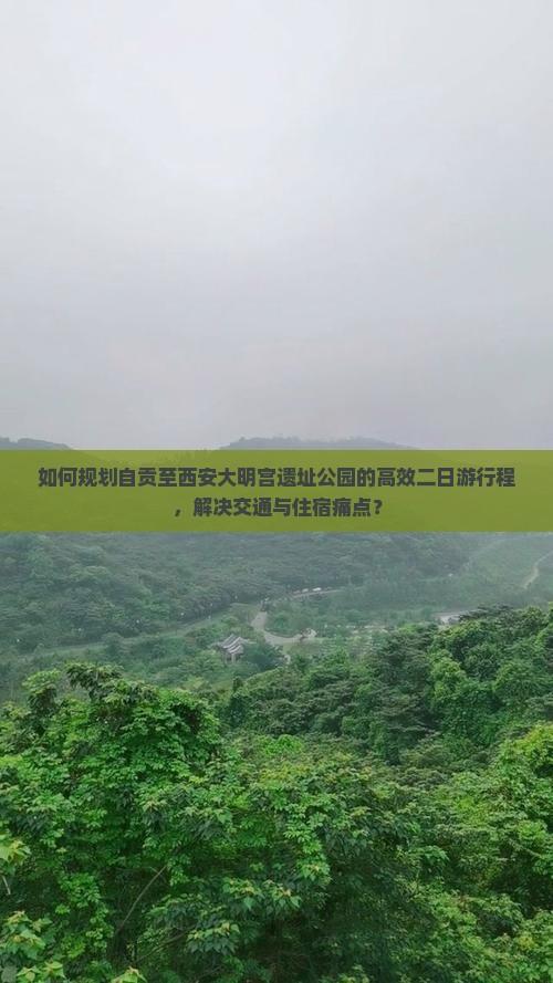 如何规划自贡至西安大明宫遗址公园的高效二日游行程，解决交通与住宿痛点？