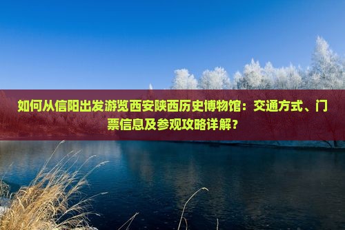 如何从信阳出发游览西安陕西历史博物馆：交通方式、门票信息及参观攻略详解？