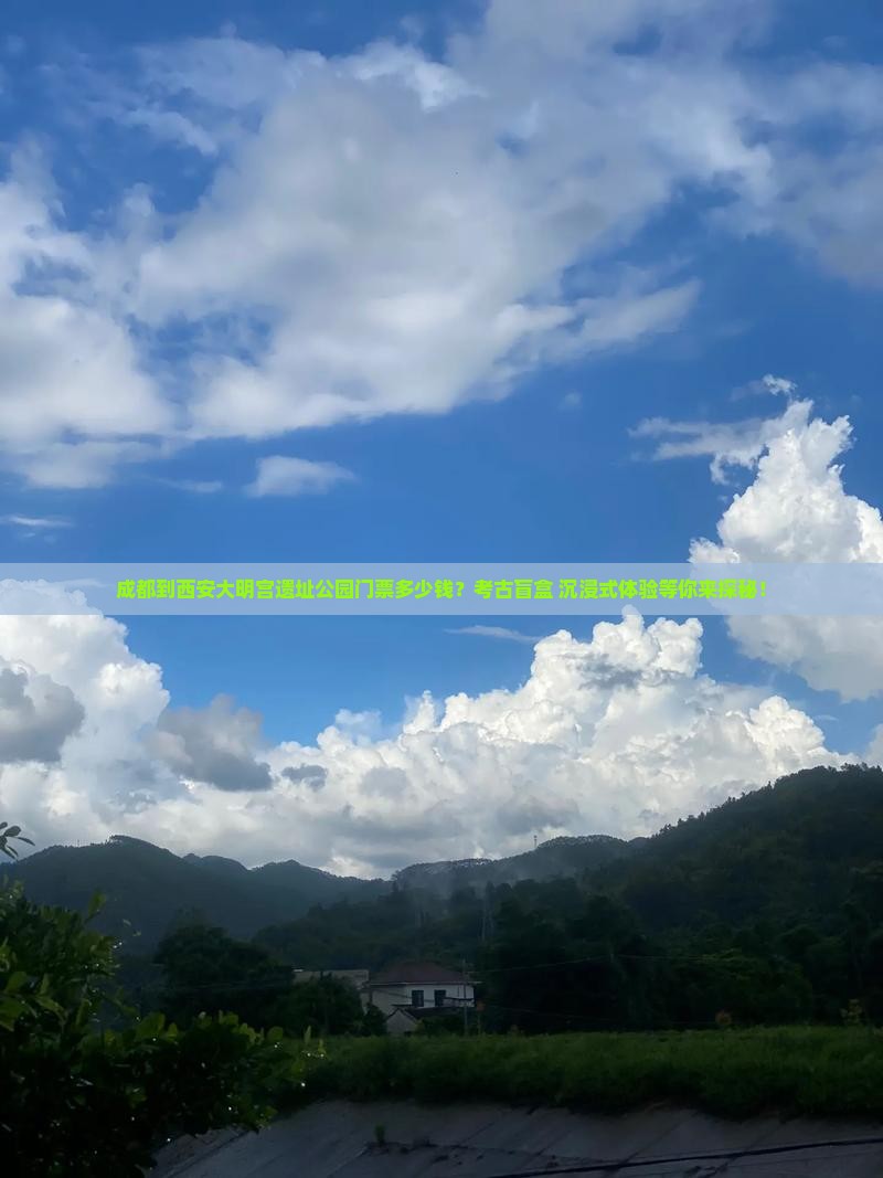 成都到西安大明宫遗址公园门票多少钱？考古盲盒+沉浸式体验等你来探秘！