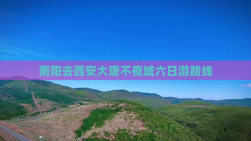 南阳去西安大唐不夜城六日游路线