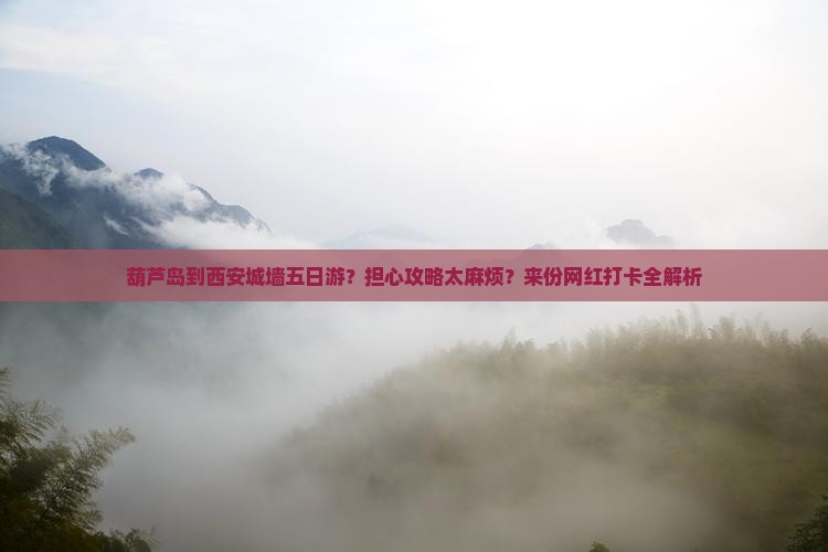 葫芦岛到西安城墙五日游？担心攻略太麻烦？来份网红打卡全解析