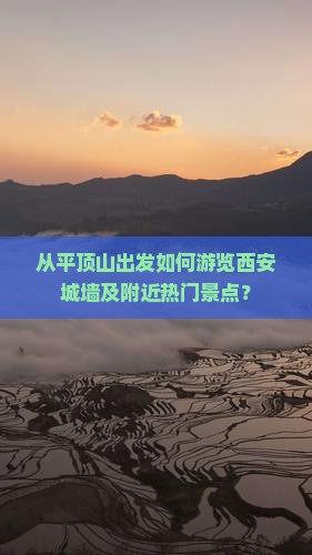 从平顶山出发如何游览西安城墙及附近热门景点？