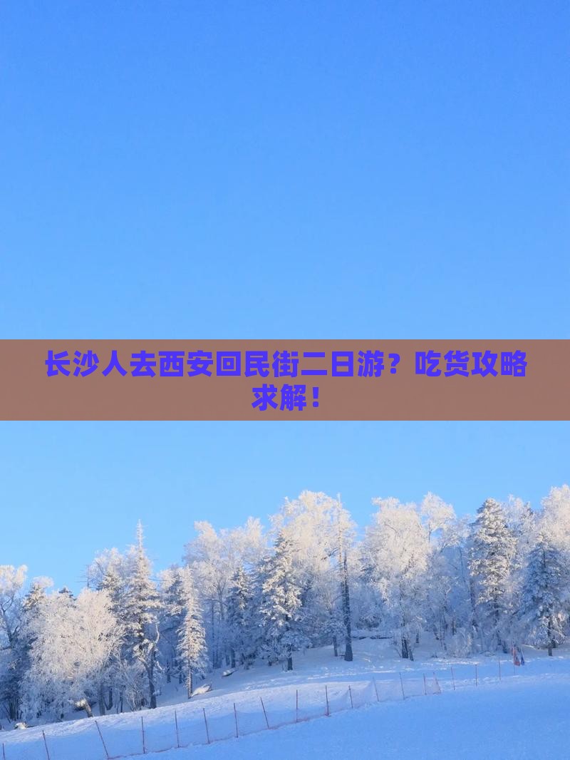 长沙人去西安回民街二日游？吃货攻略求解！