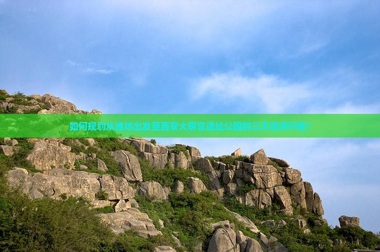 如何规划从潍坊出发至西安大明宫遗址公园的三天旅游行程？