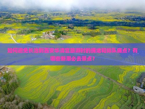 如何避免长治到西安华清宫旅游时的拥堵和排队痛点？有哪些新潮必去景点？