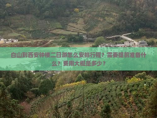 白山到西安钟楼二日游怎么安排行程?需要提前准备什么?费用大概是多少? 白山到西安钟楼二日游怎么安排行程?需要提前准备什么?费用大概是多少?
