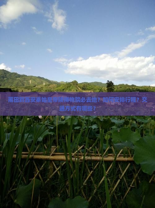 莆田到西安秦始皇帝陵博物院必去地？如何安排行程？交通方式有哪些？