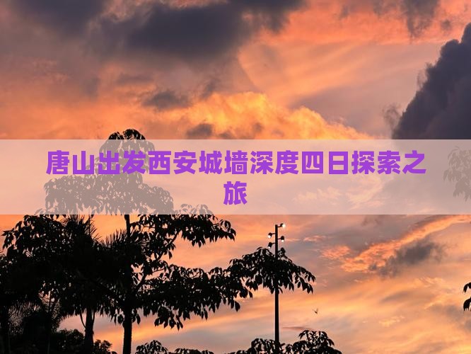 唐山出发西安城墙深度四日探索之旅