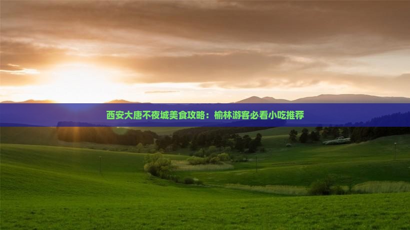 榆林去西安大唐不夜城旅游小吃
