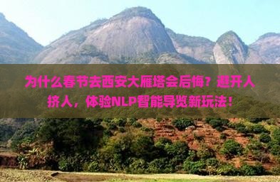 春节到西安大雁塔攻略