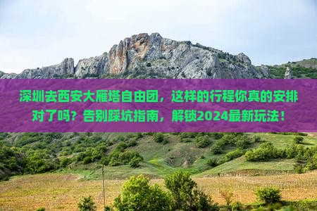 深圳去西安大雁塔自由团