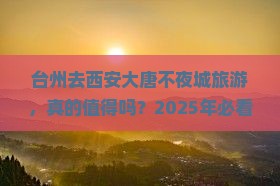 台州去西安大唐不夜城旅游