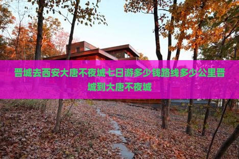 晋城去西安大唐不夜城七日游
