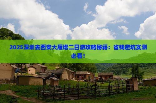 深圳去西安大雁塔二日游